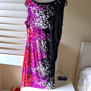 JONES NEW YORK ABSTRACT COLOR  DRESS